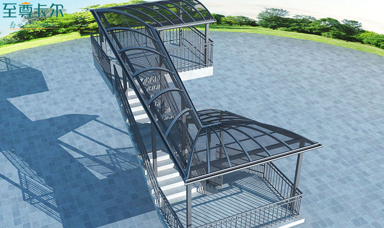 露天自動扶梯雨棚？樓梯耐力板擋雨棚？